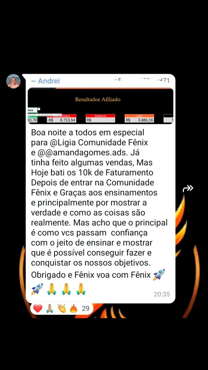 Resultado de aluno Fênix